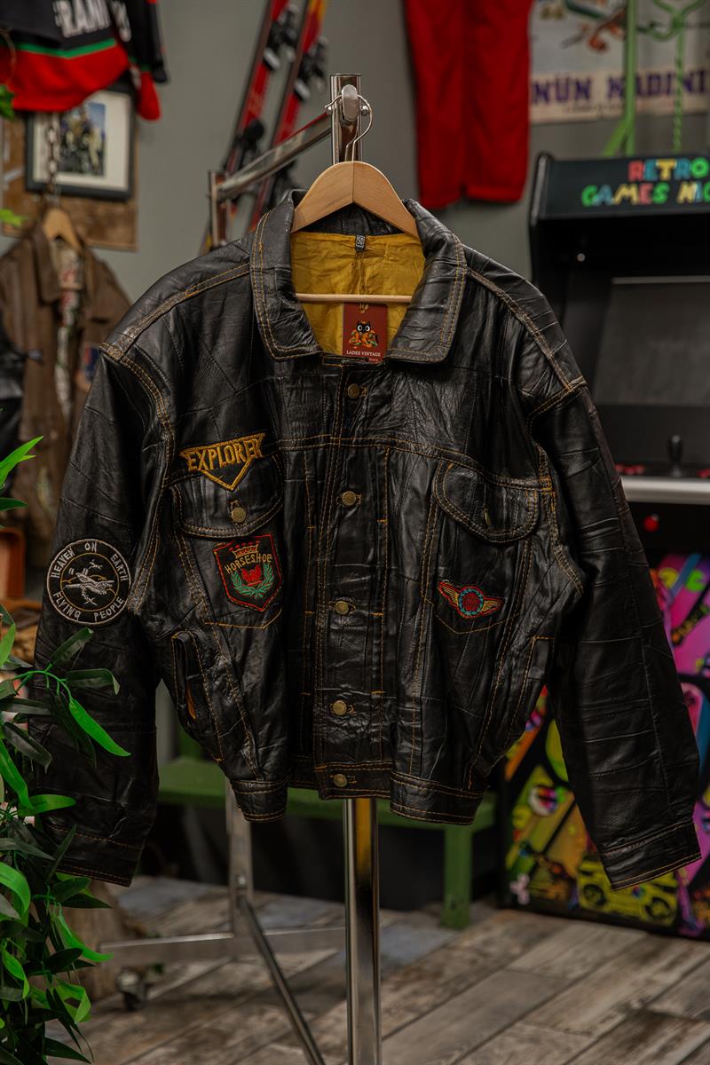Tasarım Biker Model Unisex Deri Ceket