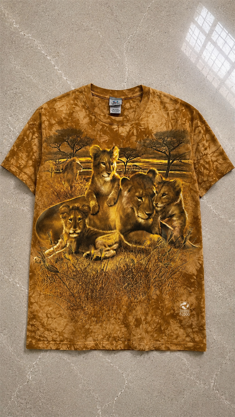 Tie-Dye Grafik Baskılı Tişört