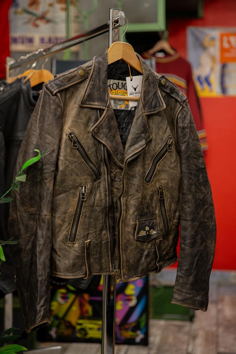 TOUGH American Biker Eskitme Kadın Deri Ceket