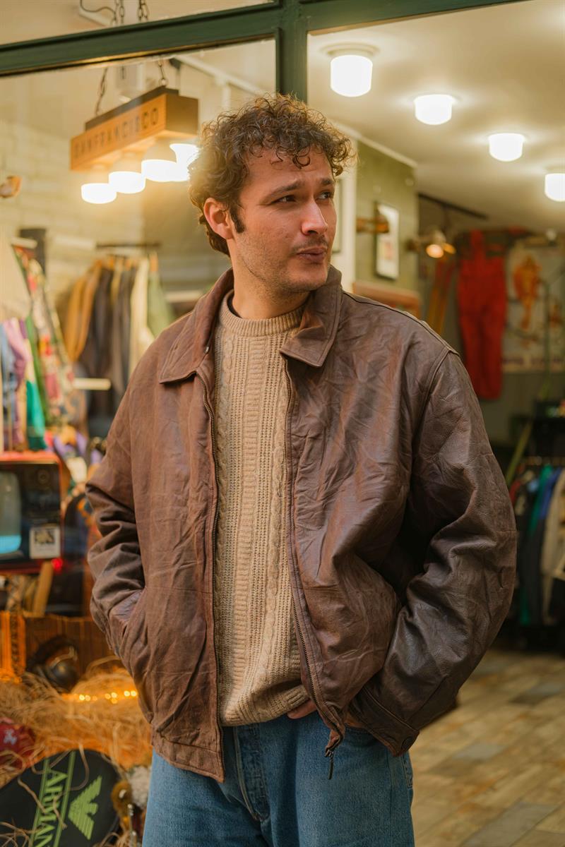 TRAPPER Vintage Bomber Deri Ceket