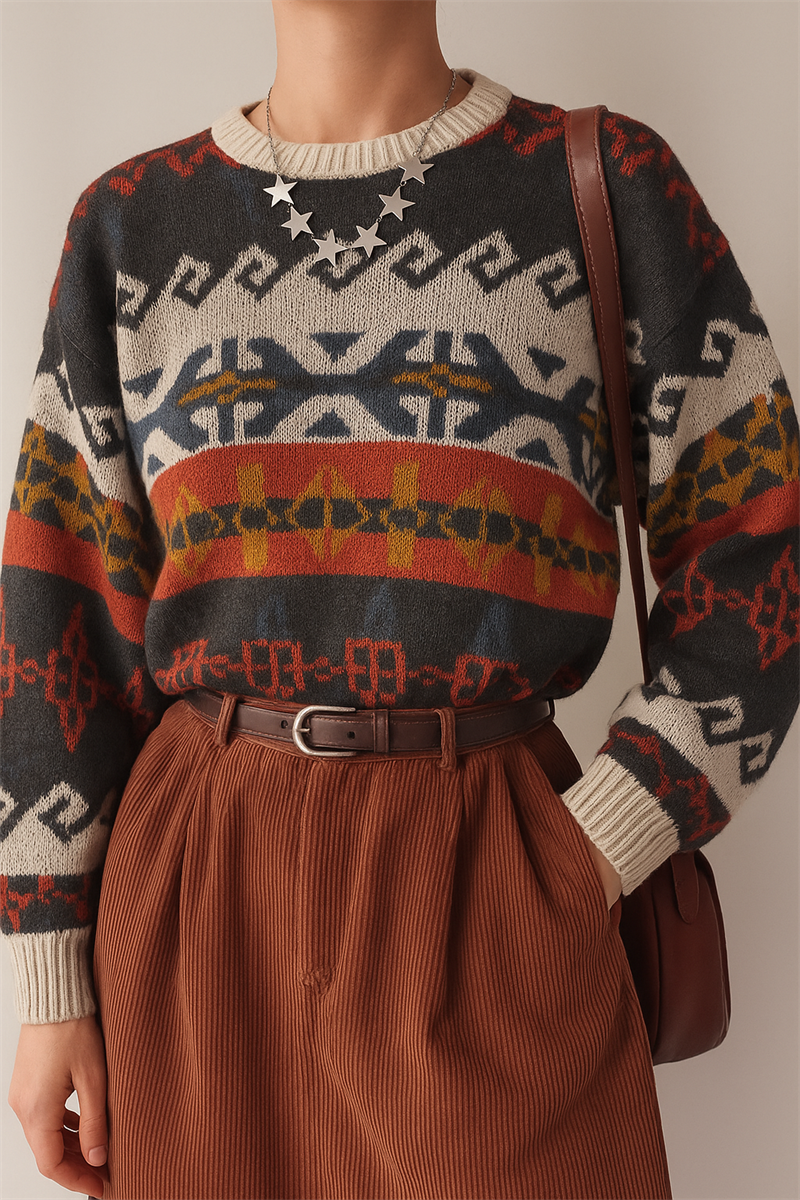 Tribal Energy Knit Salaş Kazak