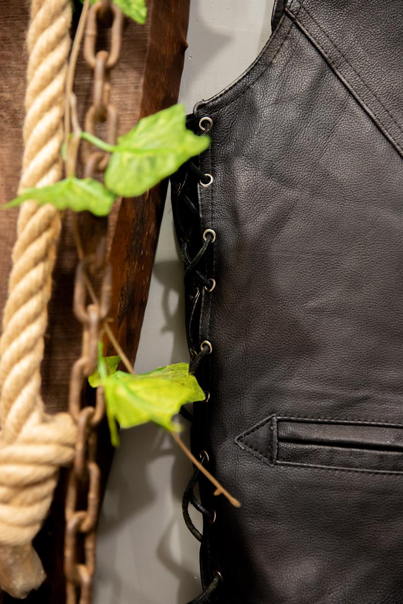 U.S.A Rugged Leather Vest 