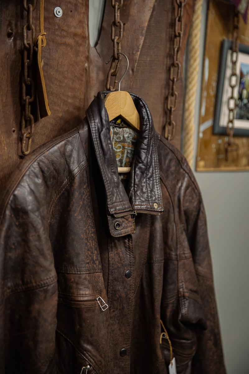Unique Vintage Unisex Bomber Deri Ceket