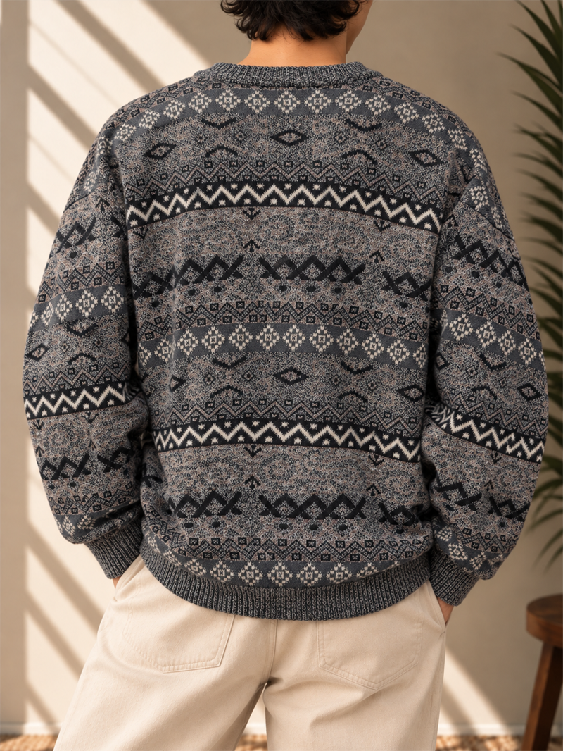 V-Neck Örgü Kazak
