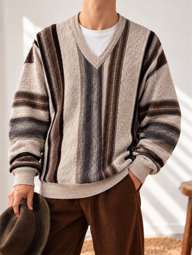 V-Neck Triko Kazak