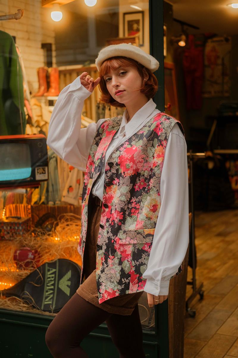 VİNTAGE 80LER RENKLİ YELEK 