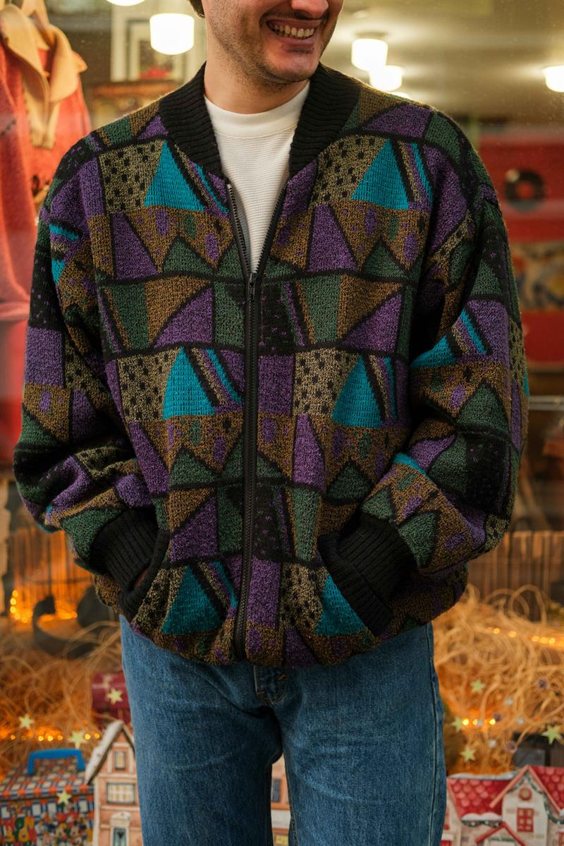 Vintage 90s Etnik France Model Unisex Ceket