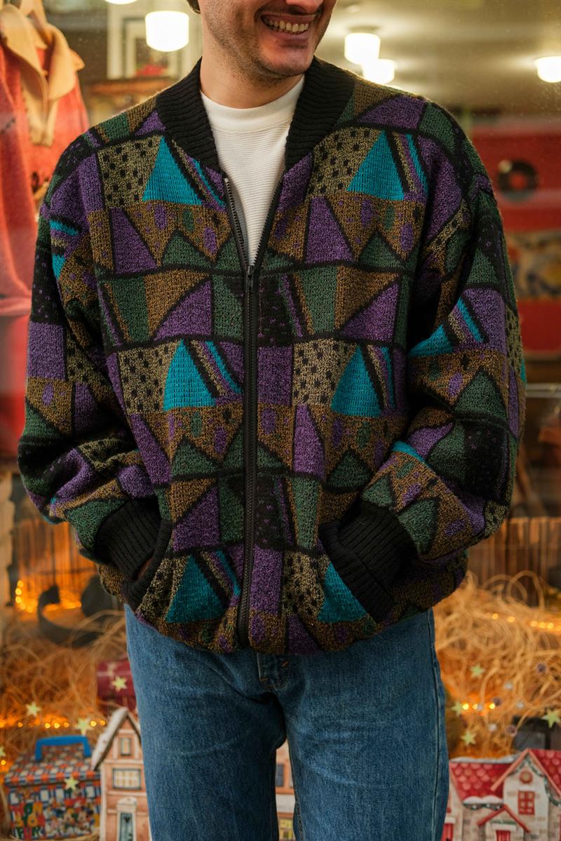 Vintage 90s Etnik France Model Unisex Ceket