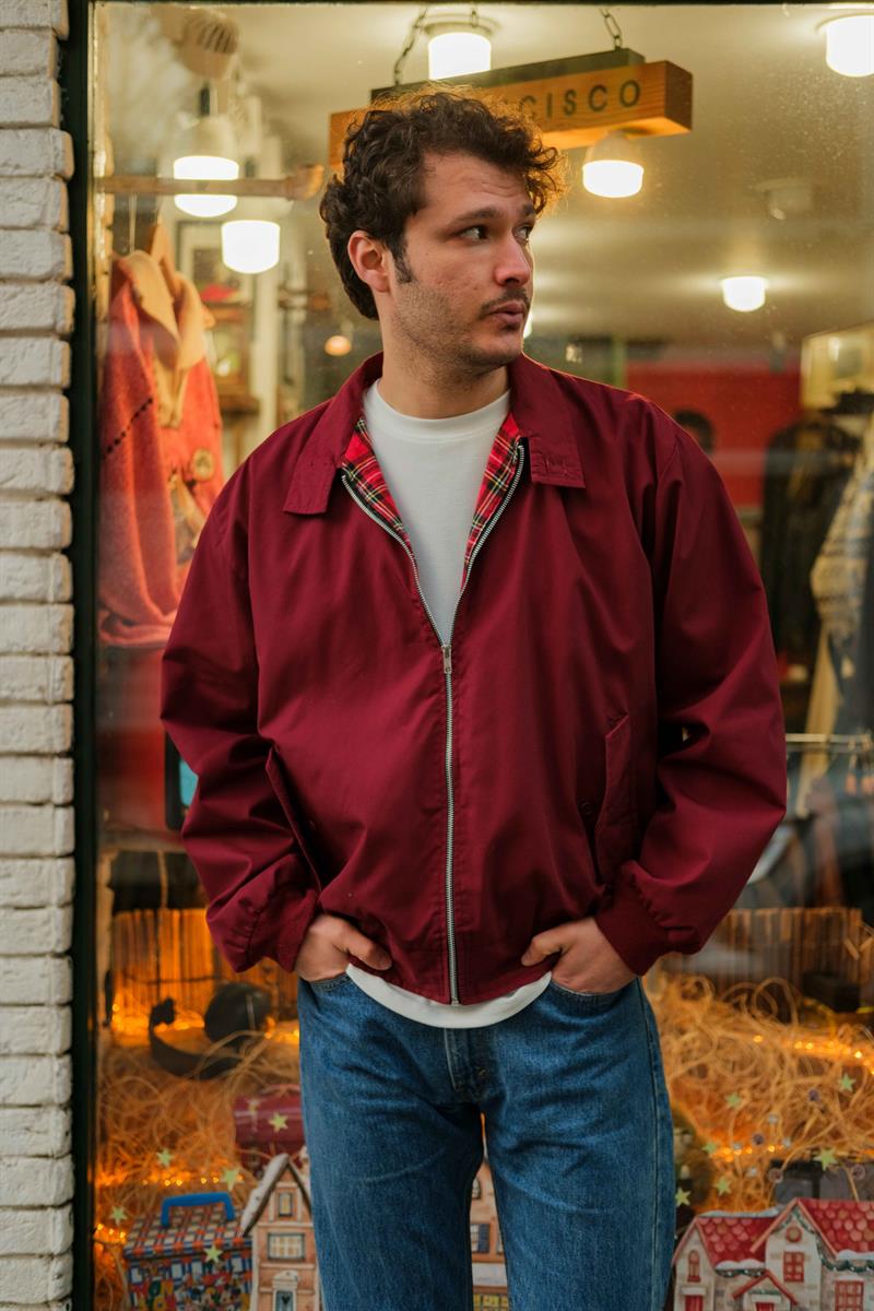 Vintage 90s İçi Ekoseli Unisex Ceket