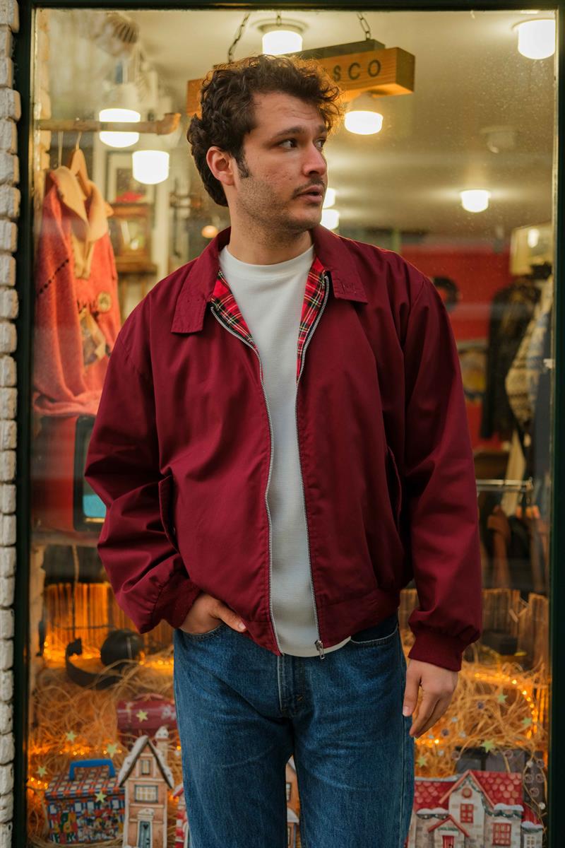 Vintage 90s İçi Ekoseli Unisex Ceket