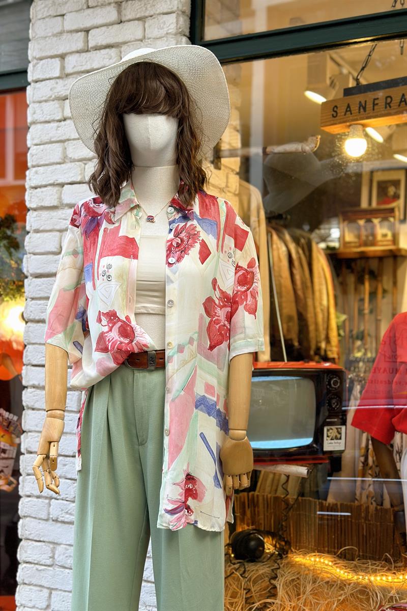 Vintage 90s Kadın Gömlek