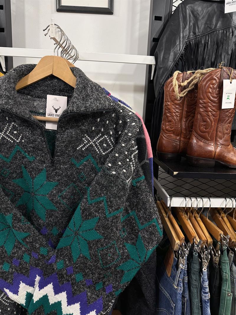 Vintage 90s Yün Unisex Boğazlı Kazak