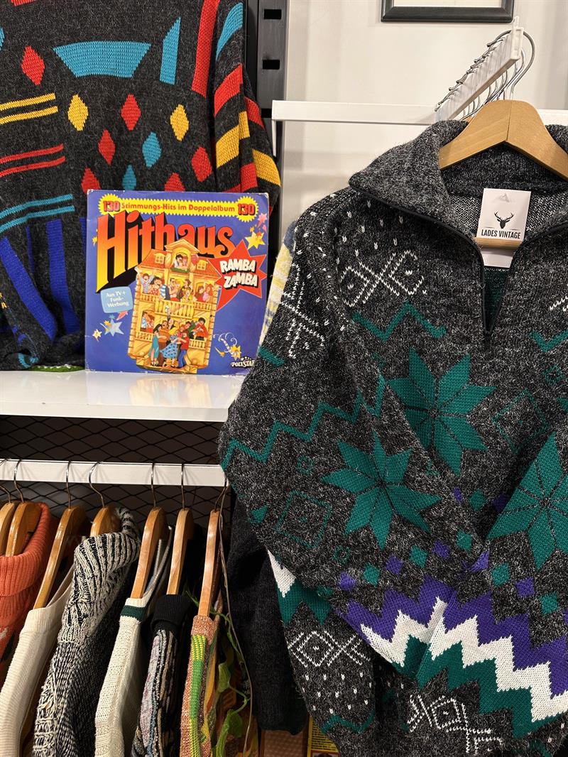 Vintage 90s Yün Unisex Boğazlı Kazak