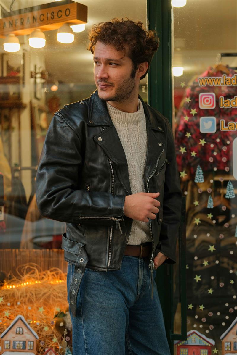 VİNTAGE BIKER DERİ CEKET