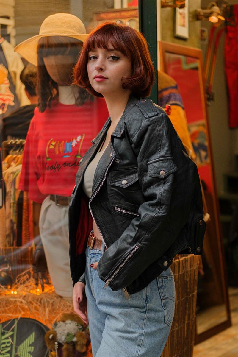 VİNTAGE BIKER DERİ CEKET