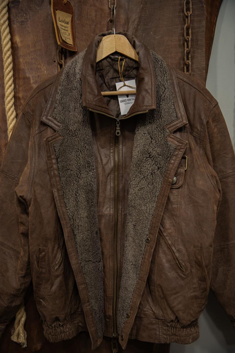 VİNTAGE BOMBER DERİ CEKET