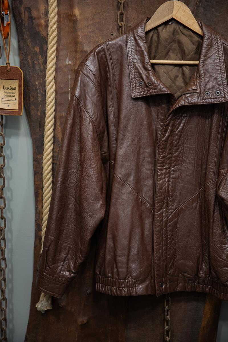 Vintage Bomber Unisex Deri Ceket