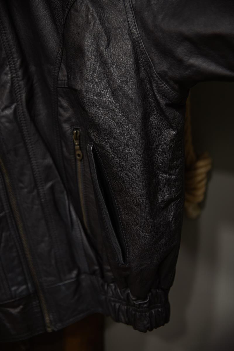 VİNTAGE BOMBER UNİSEX DERİ CEKET