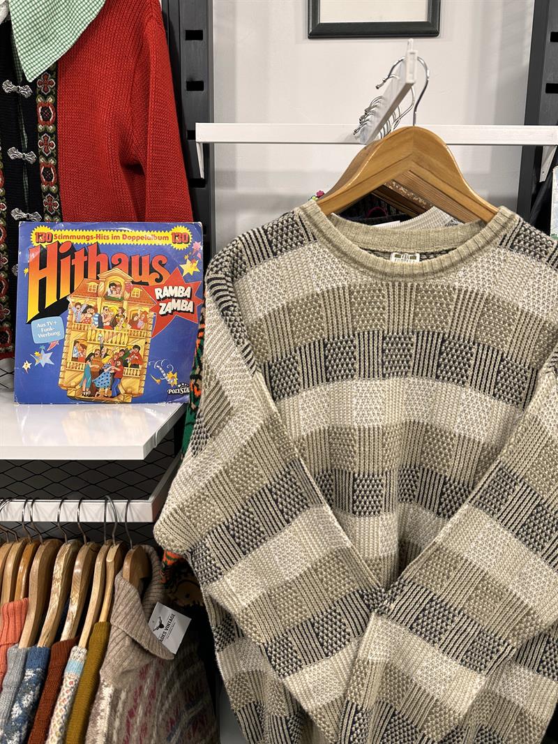 Vintage Dökümlü 90s Unisex Kazak