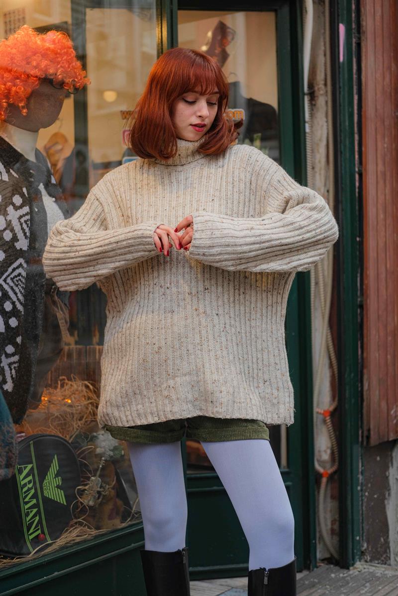 Vintage England Collection Unisex Boğazlı Kazak