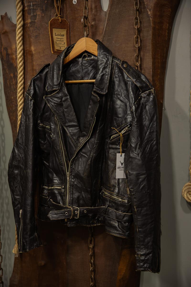 VİNTAGE ESKİTME BIKER CEKET
