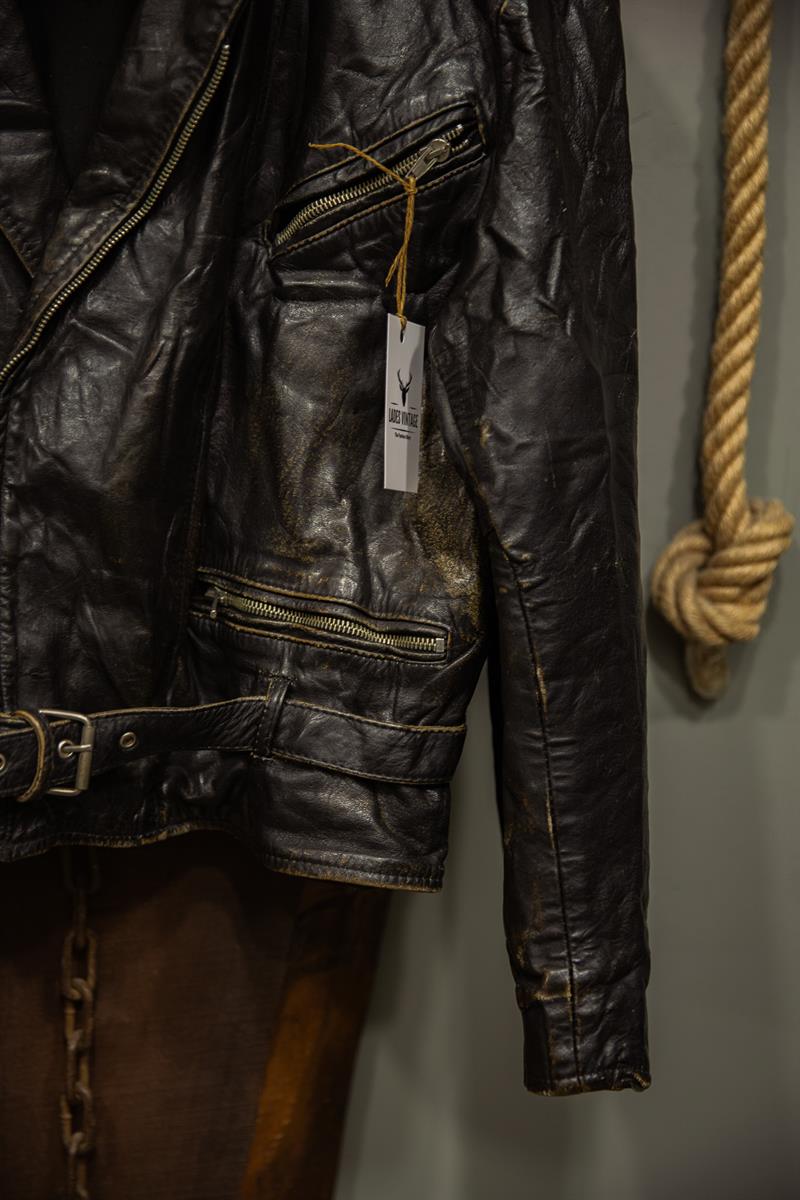 VİNTAGE ESKİTME BIKER CEKET