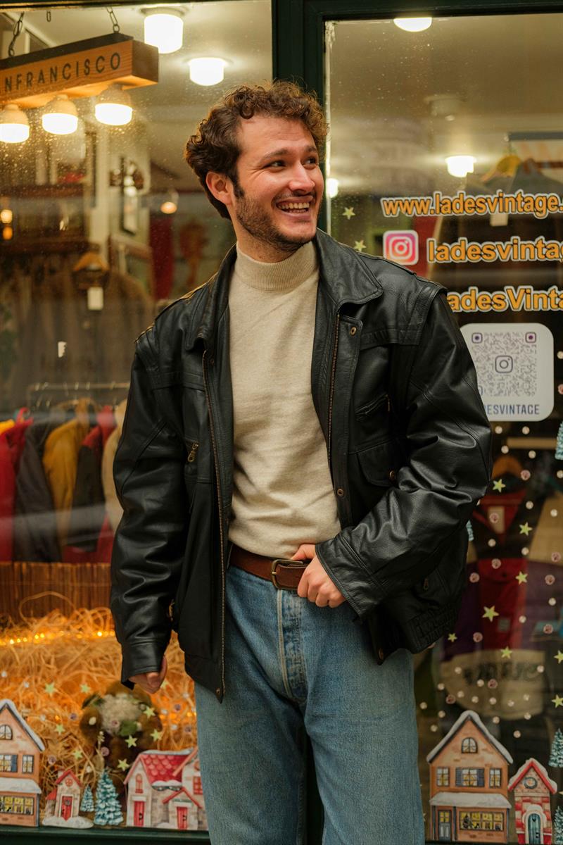 Vintage Forester Yelek Model Bomber Unisex Deri Ceket