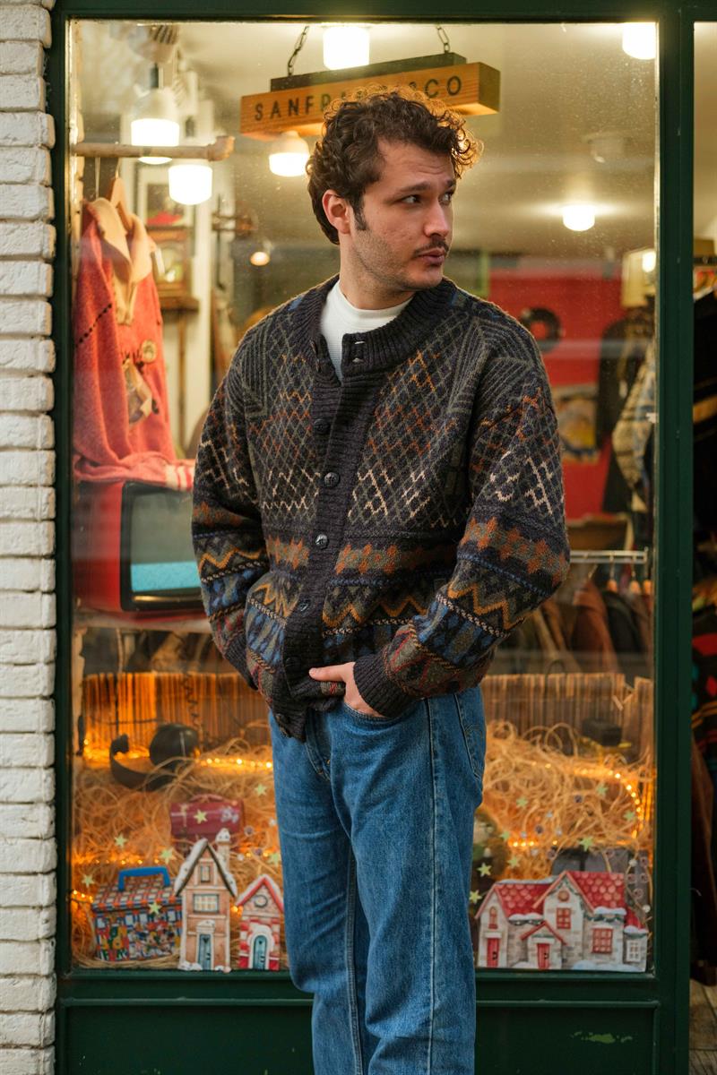 Vintage İtalian Gıannı Model Unisex Hırka/Ceket