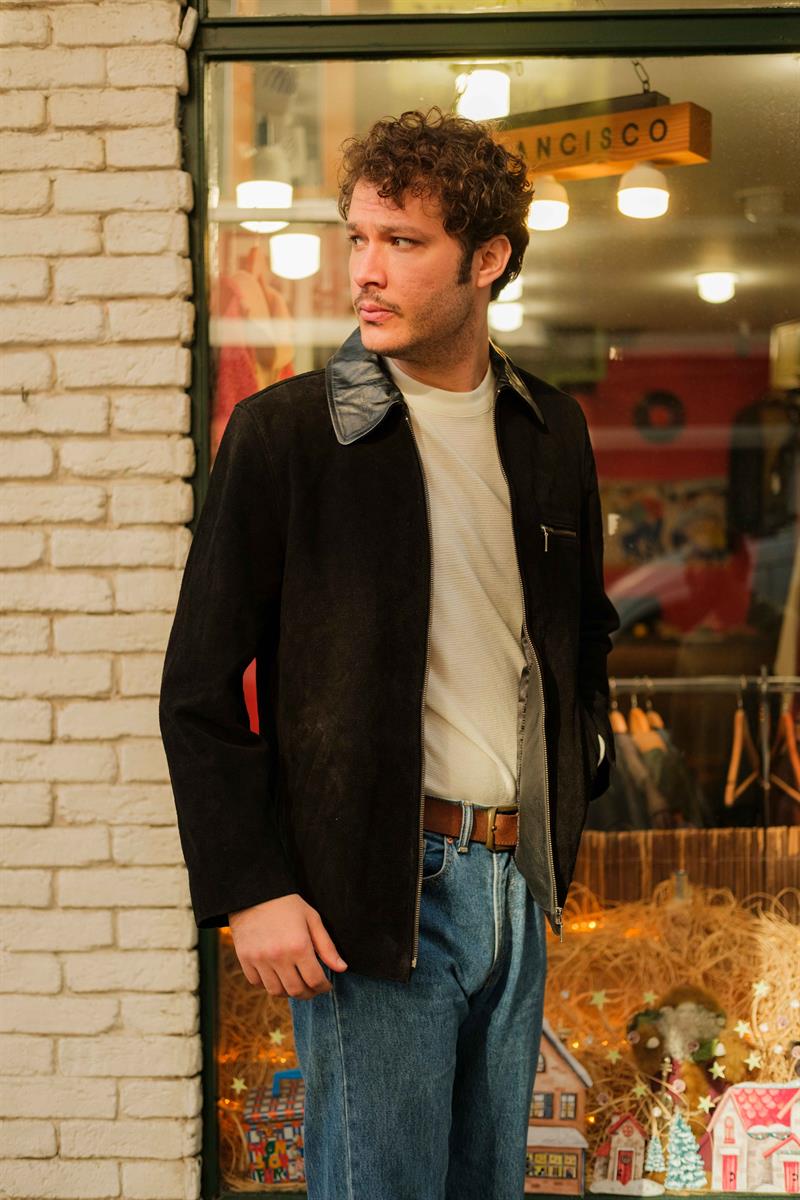 Vintage İtalian Kings Duck Biker Unisex Deri Ceket