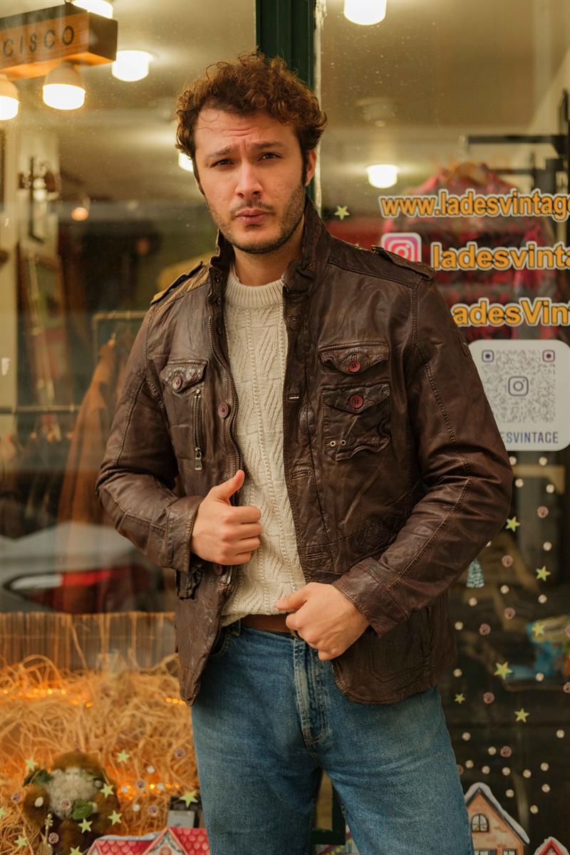 VİNTAGE İTALİAN STYLE DERİ CEKET