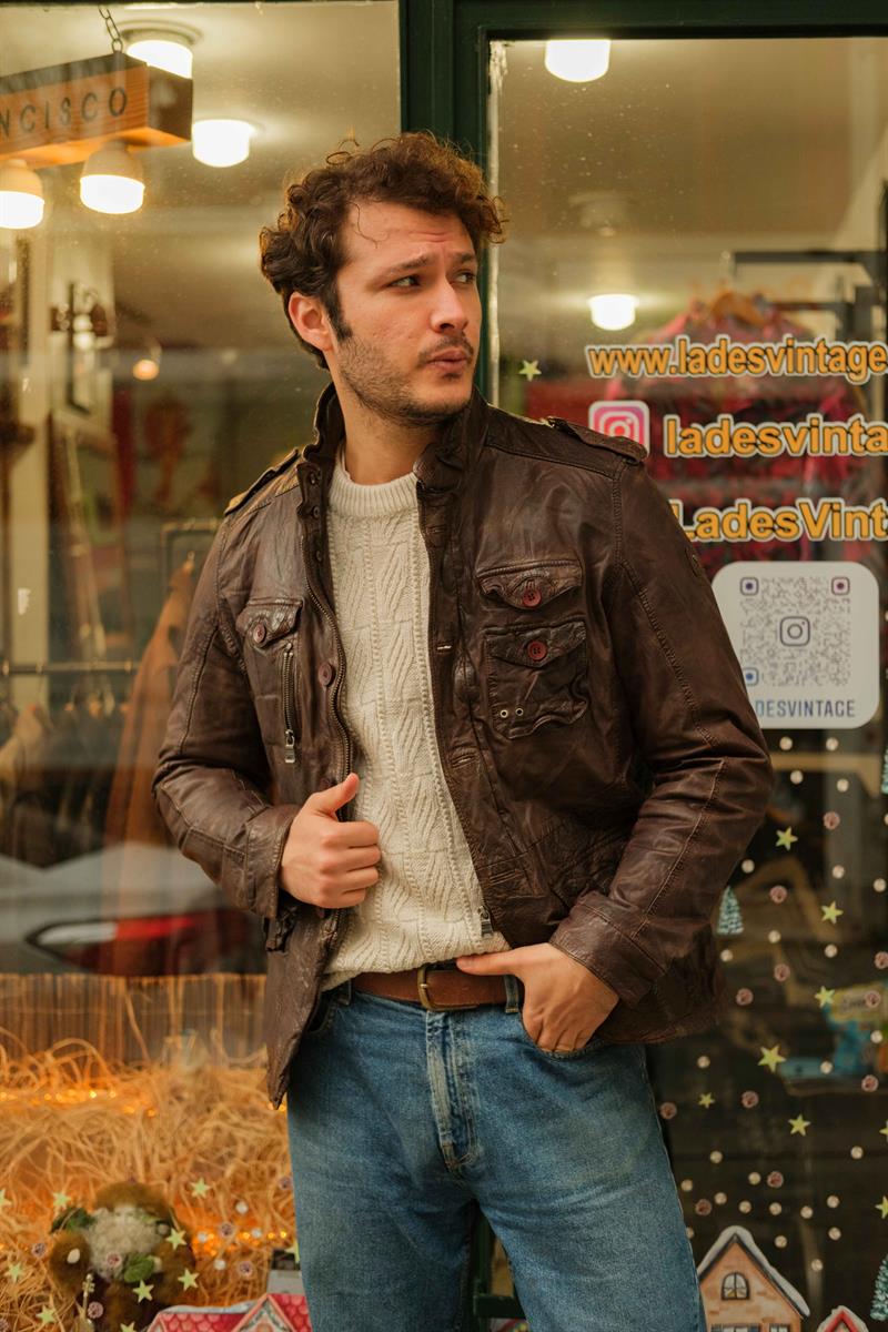 VİNTAGE İTALİAN STYLE DERİ CEKET