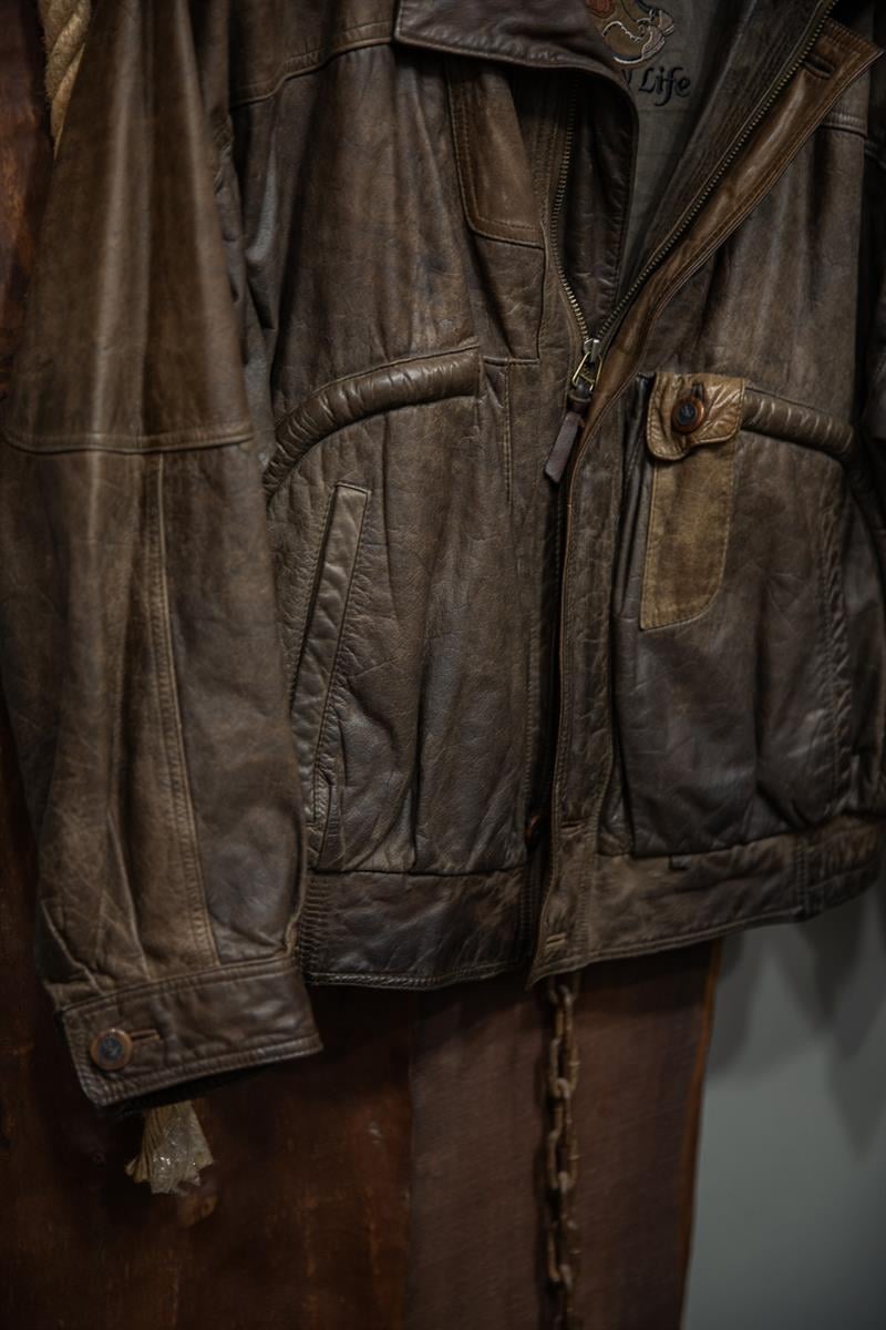 Vintage Italian Unisex Bomber Deri Ceket