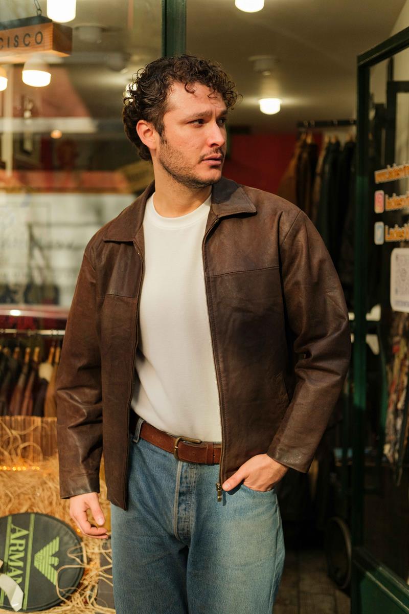  JOMILS England Biker Model Unisex Deri Ceket