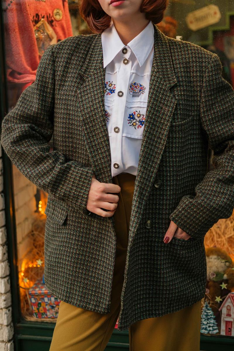 VİNTAGE RENKLİ BLAZER CEKET