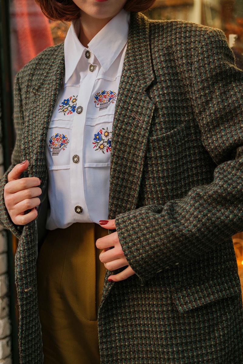 VİNTAGE RENKLİ BLAZER CEKET