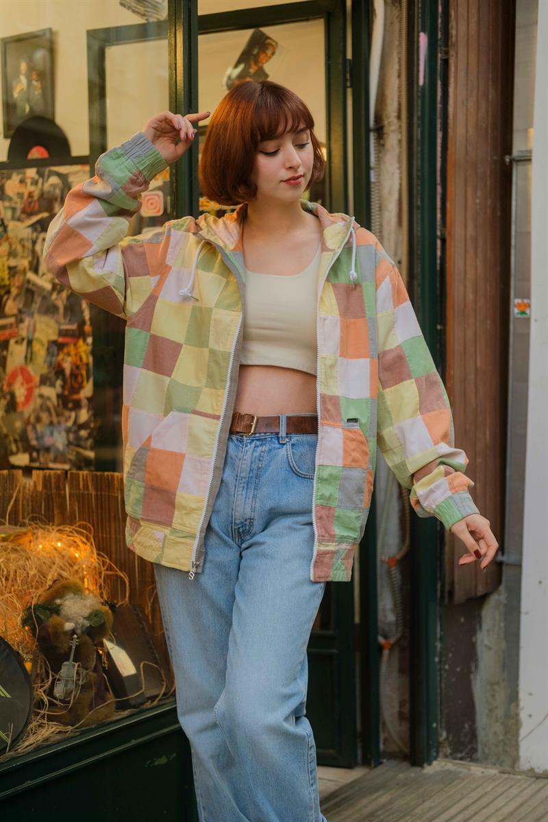 Vintage Renkli Unisex Ceket