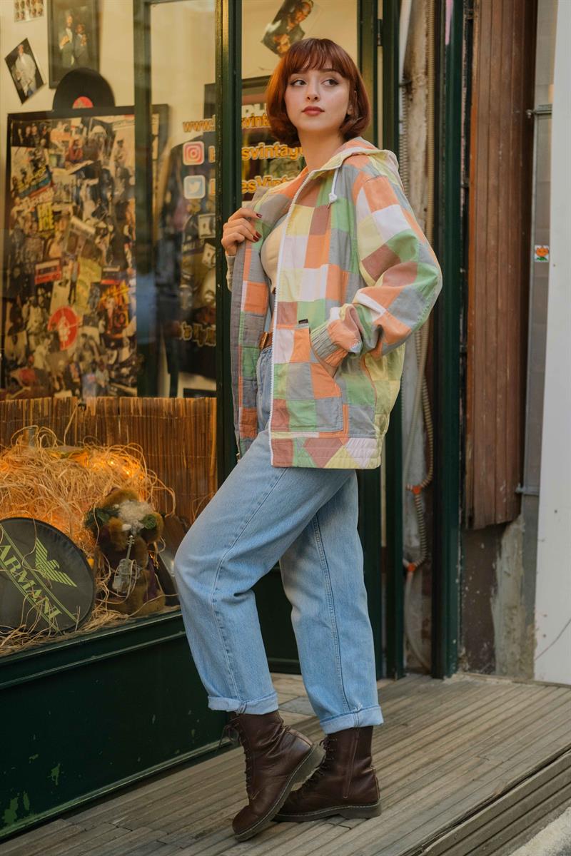 Vintage Renkli Unisex Ceket