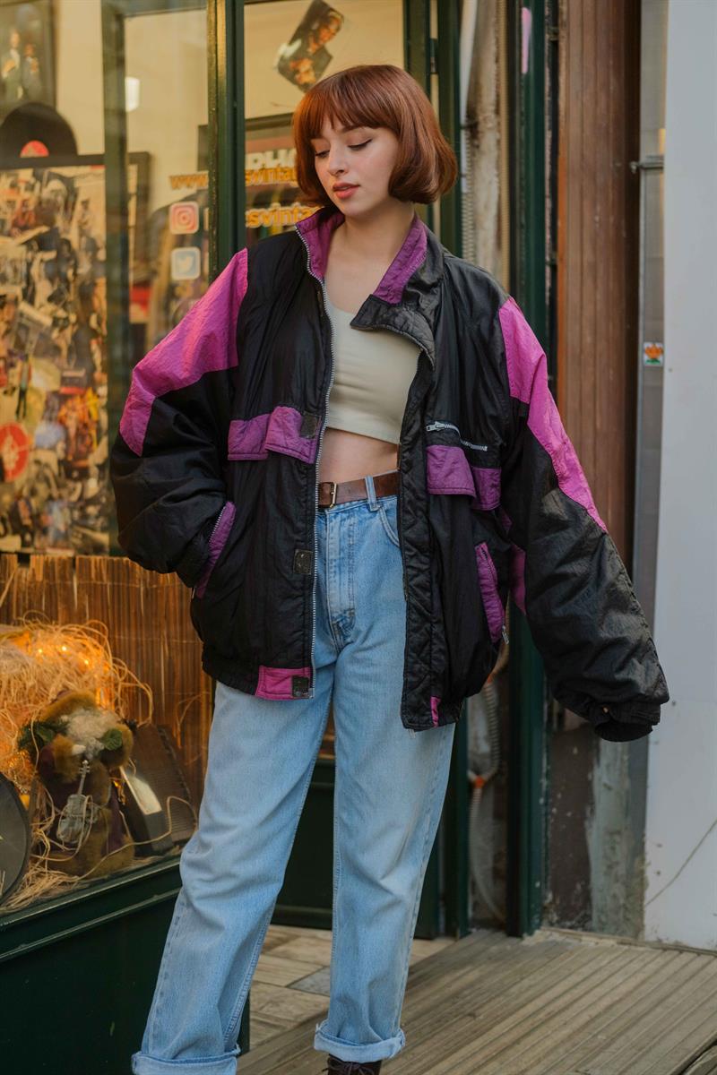 Vintage Renkli Unisex Mont