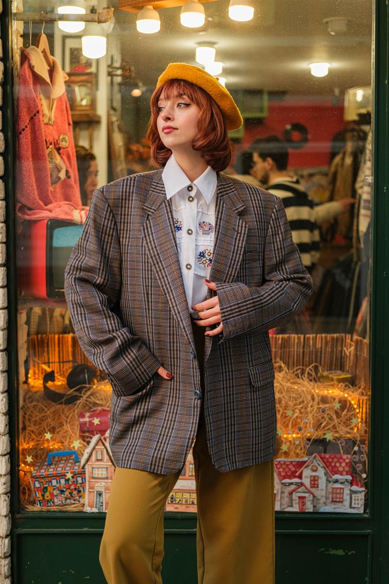 VİNTAGE SALAŞ BLAZER CEKET