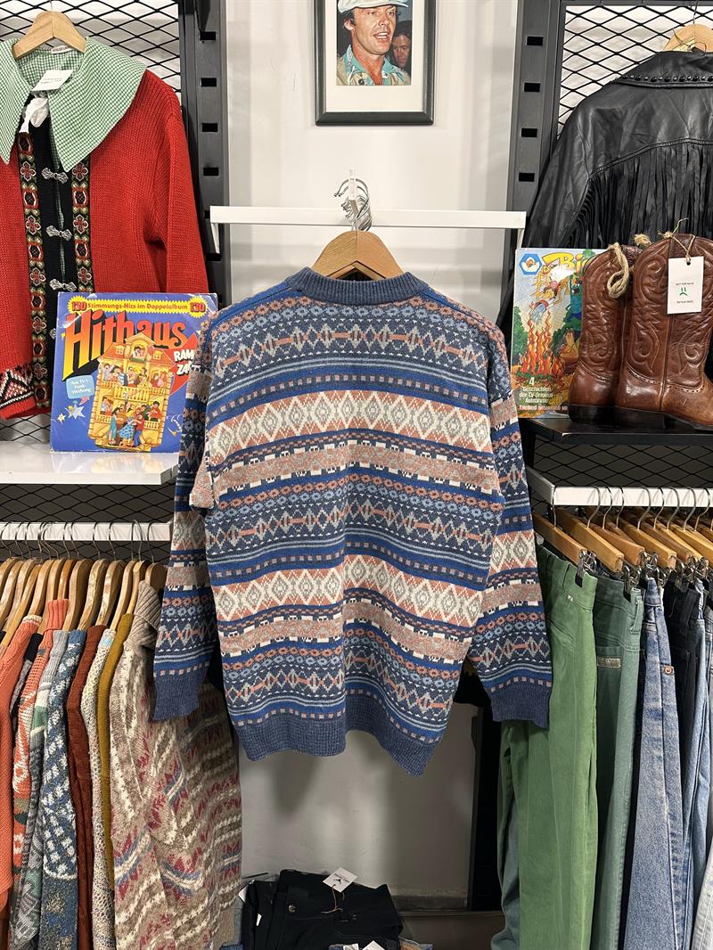 Vintage Shetland Wool Unisex Kazak