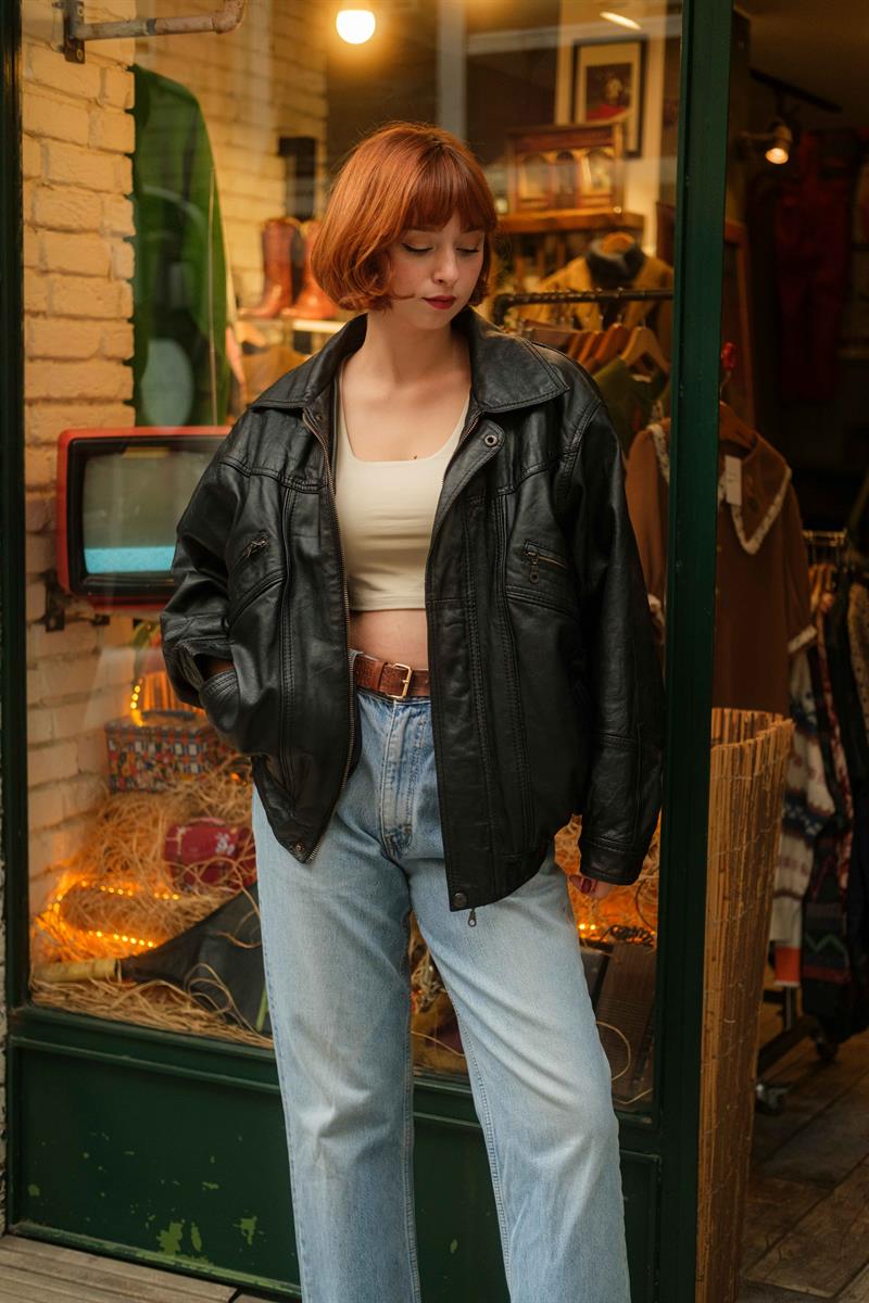 VİNTAGE UNİSEX BOMBER CEKET