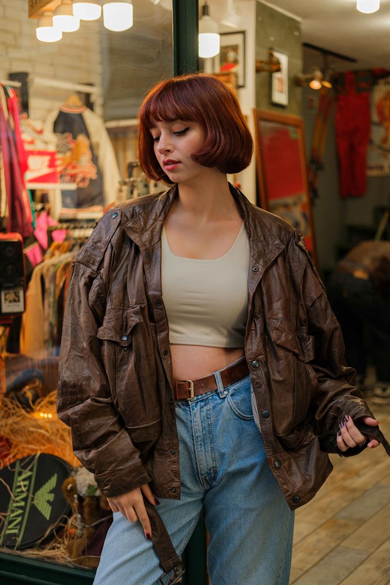 VİNTAGE UNİSEX İTALİAN BOMBER CEKET