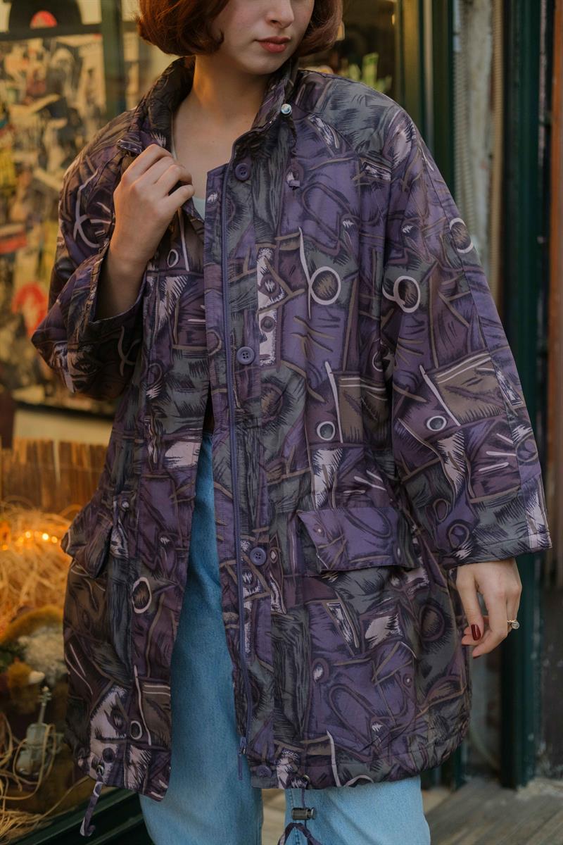 Vintage Unisex Renkli Mont