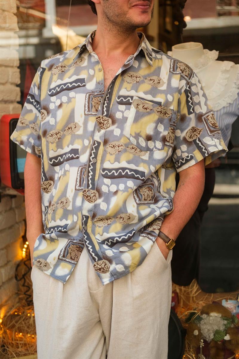 Vintage Unisex Salaş Gömlek