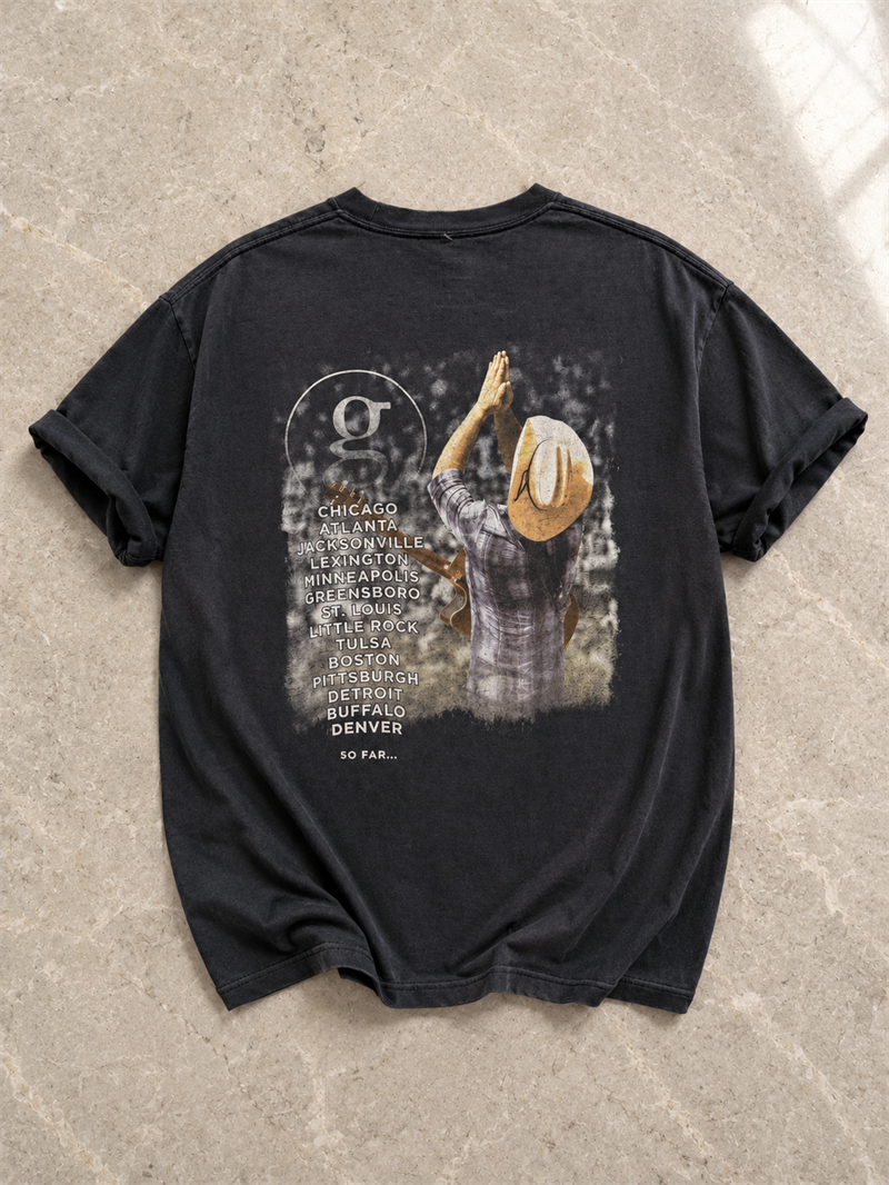 Western Cowboy Grunge Tişört