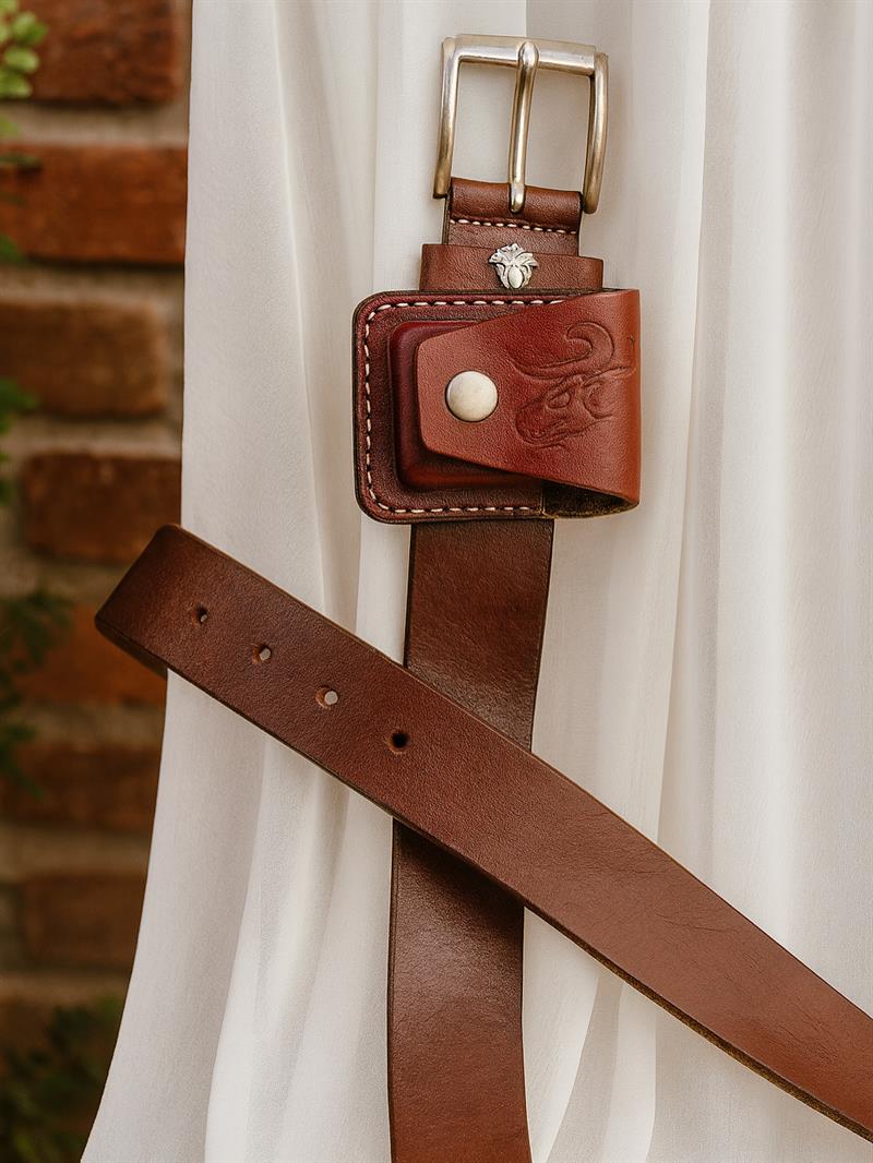 Western Leather Buckle Kemer
