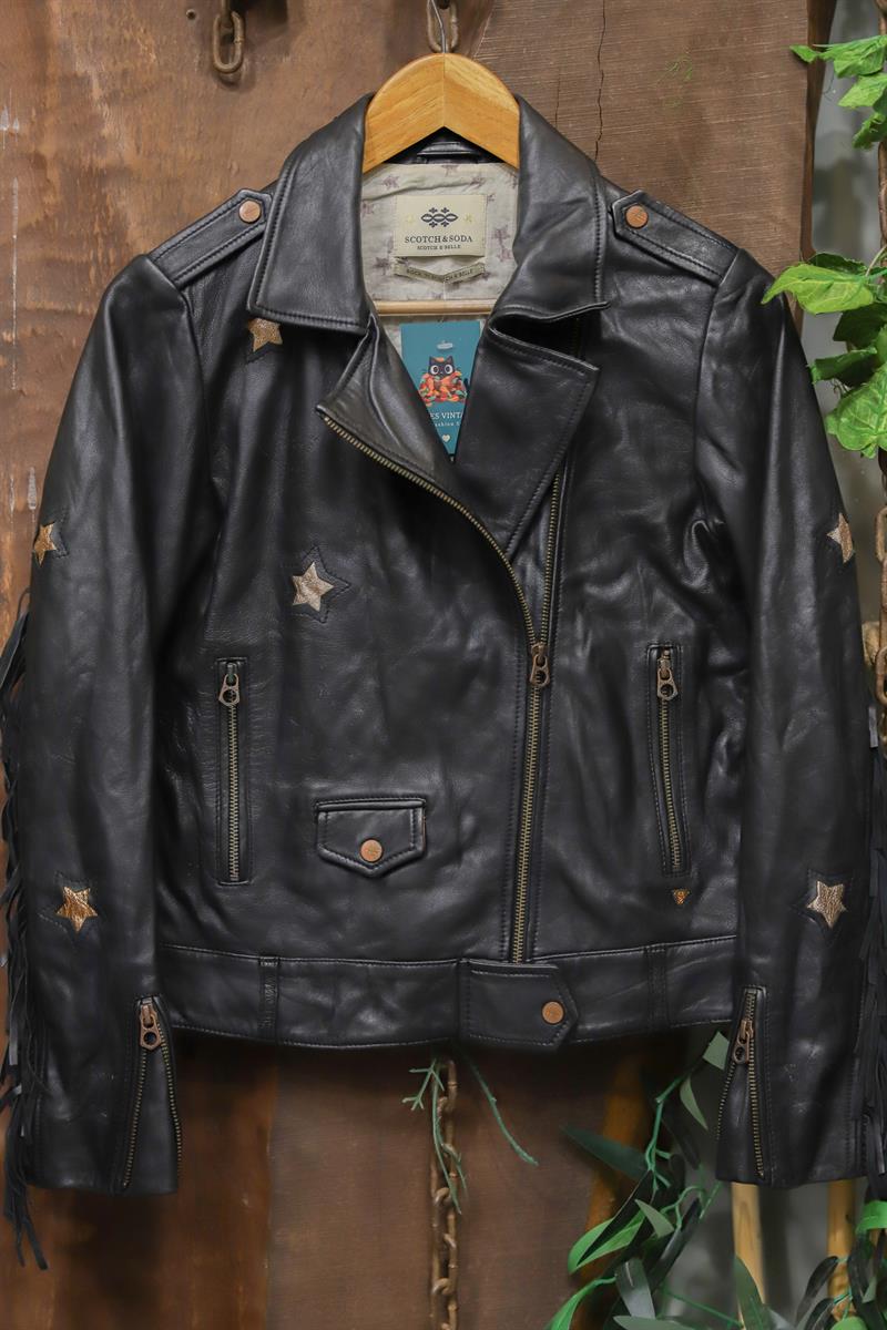 Western Püsküllü Moto Deri Ceket