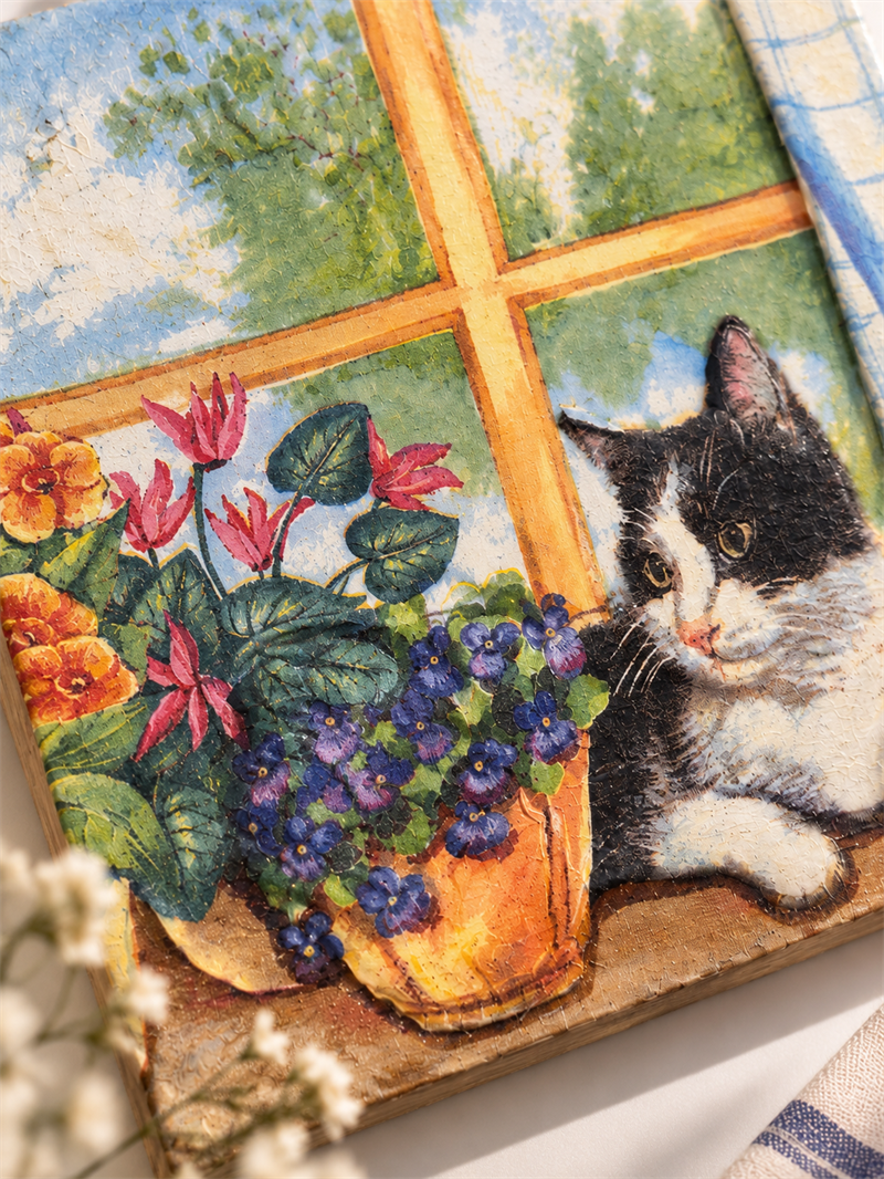 Window Cat - Vintage Seramik