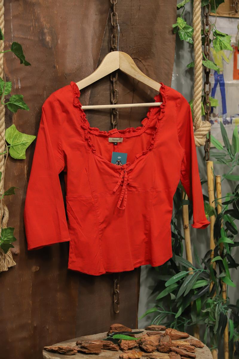 Y2J Red Romantic Bluz 