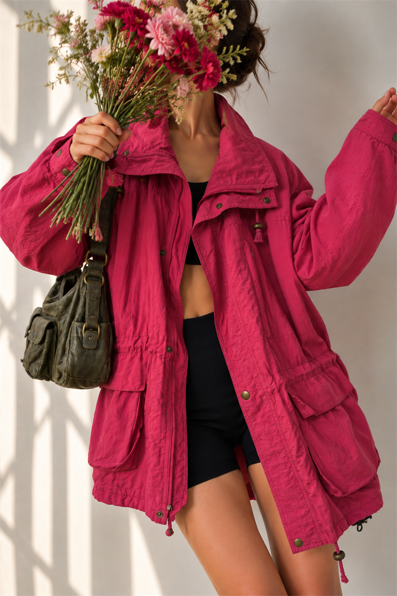 Y2K Barbiecore Outdoor Mont/Ceket